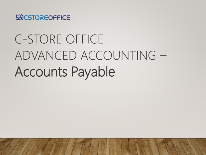 c store office advanced accounting accounts