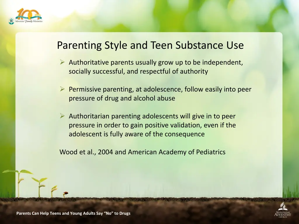 parenting style and teen substance use