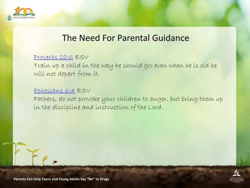 the need for parental guidance