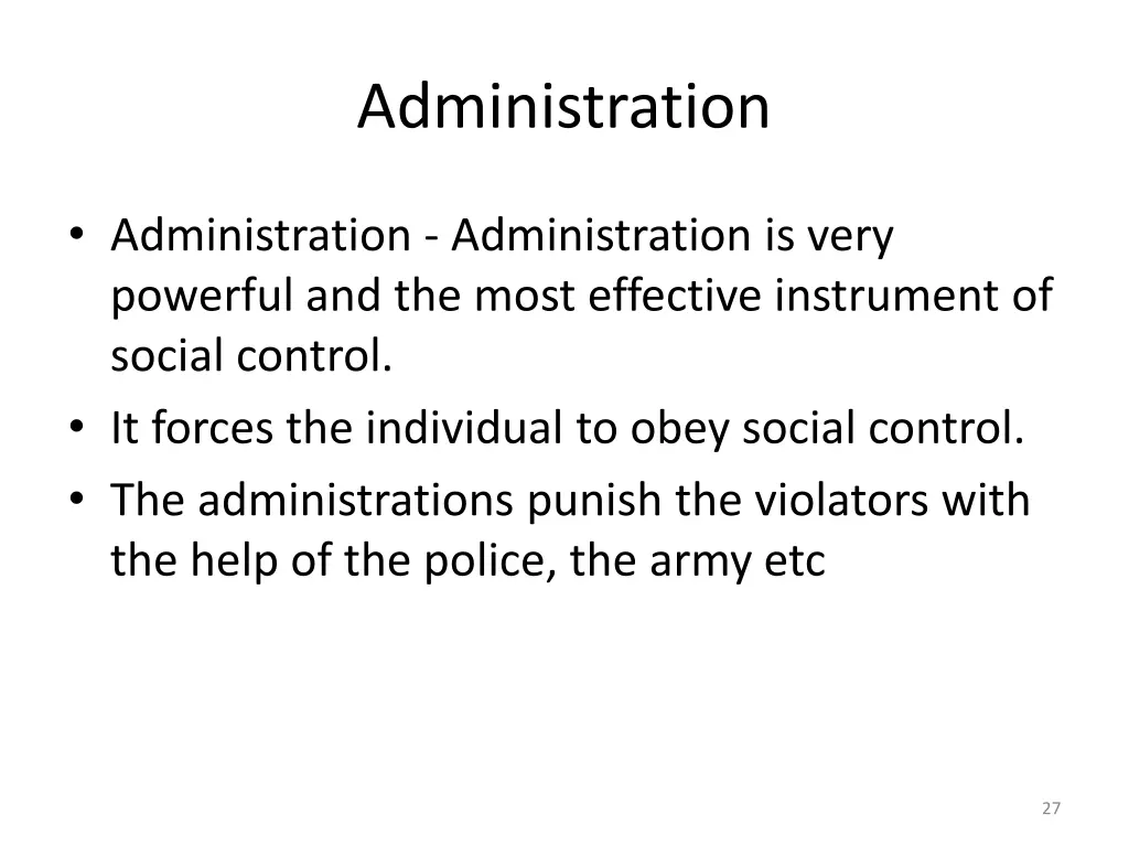 administration