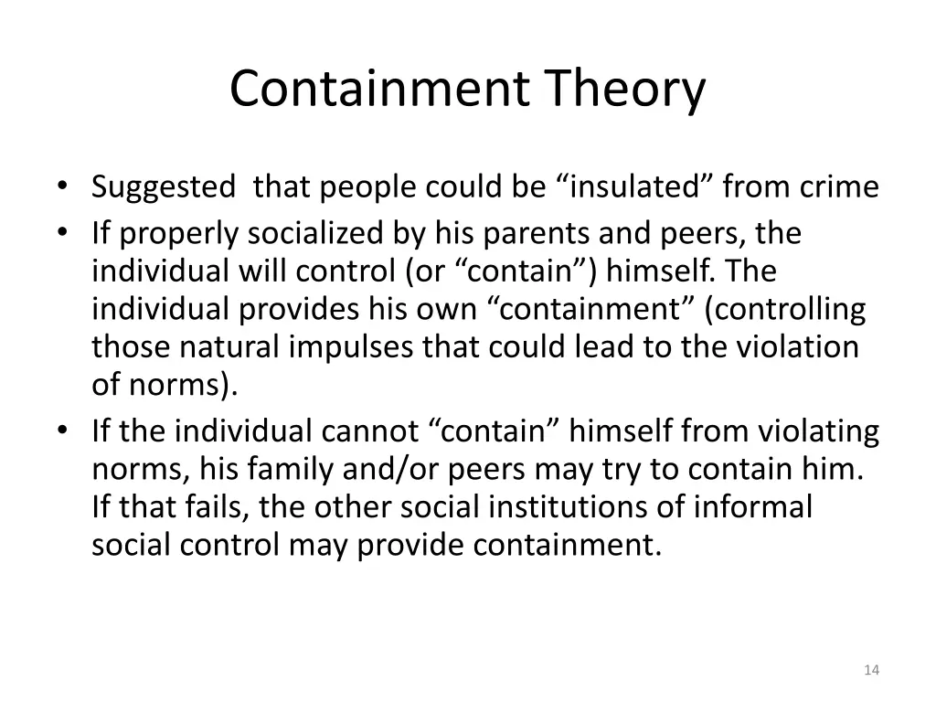 containment theory 2