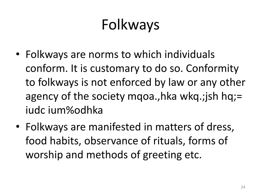 folkways