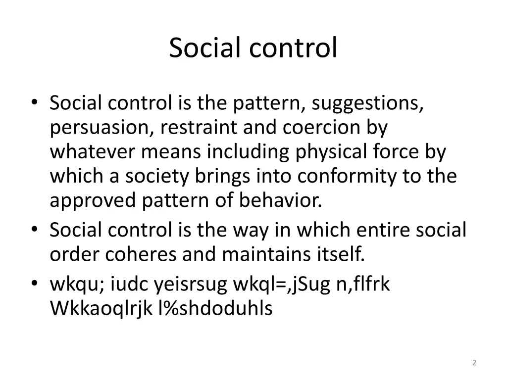 social control 1