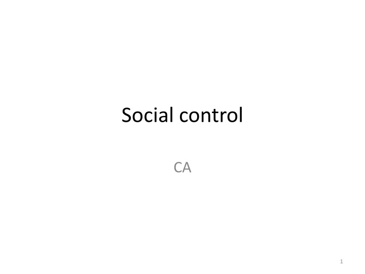 social control