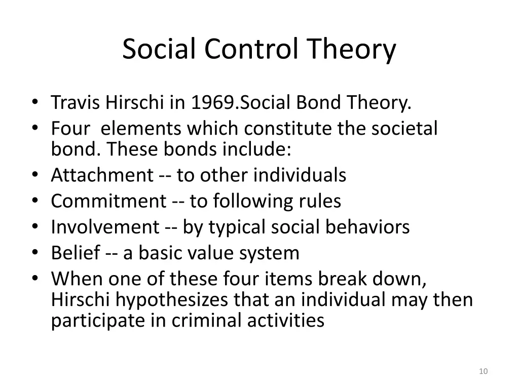 social control theory