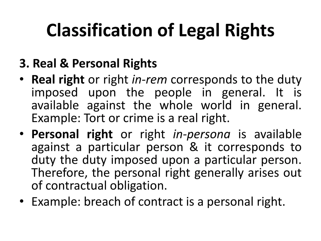 classification of legal rights 2