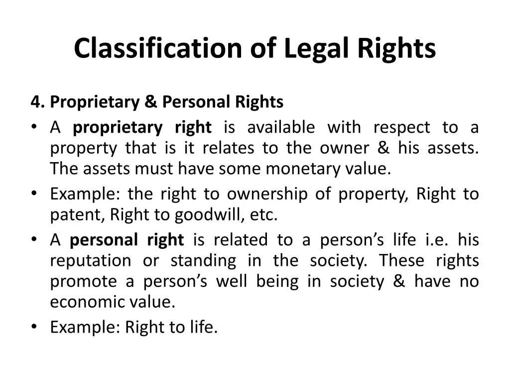 classification of legal rights 3