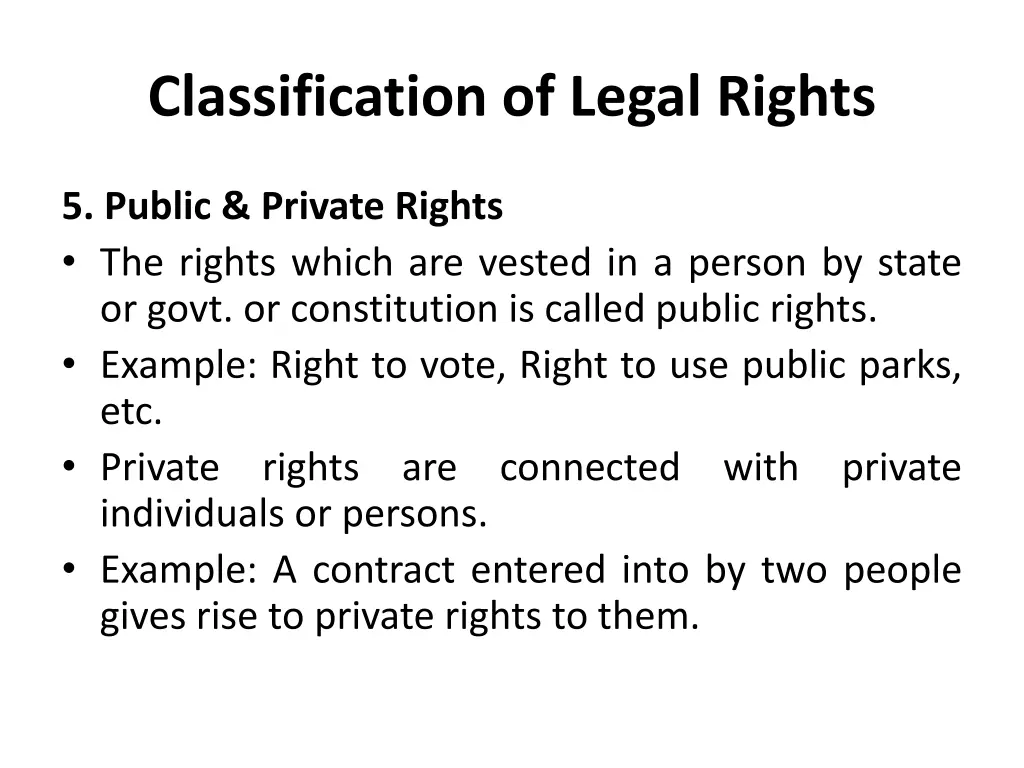 classification of legal rights 4