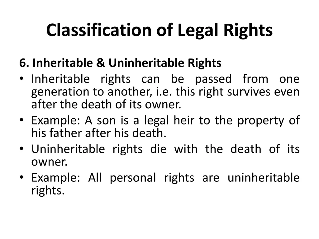 classification of legal rights 5