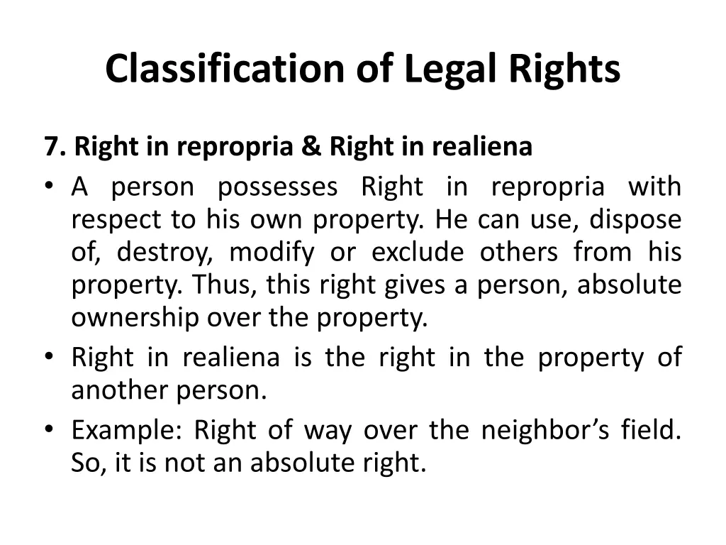 classification of legal rights 6