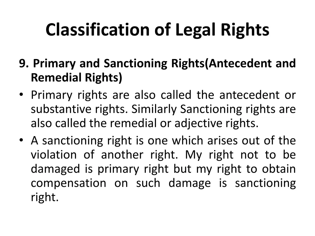 classification of legal rights 8