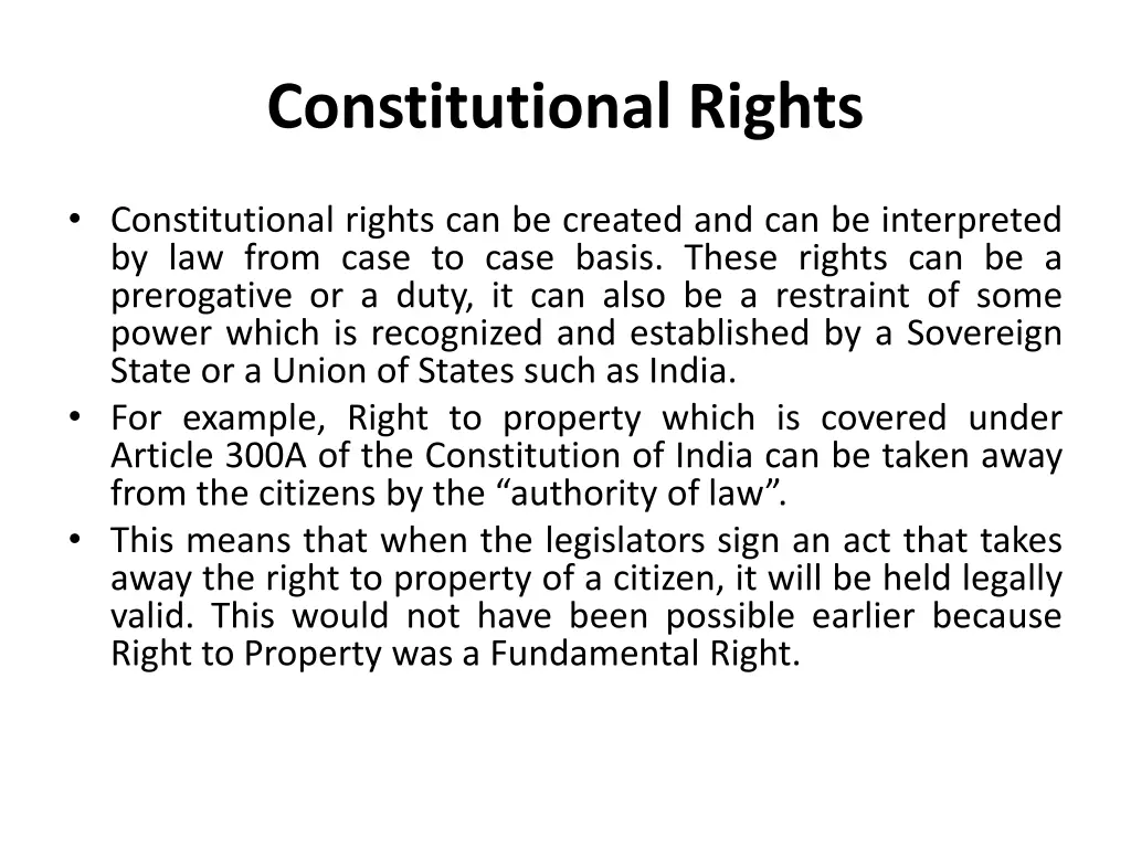 constitutional rights 1