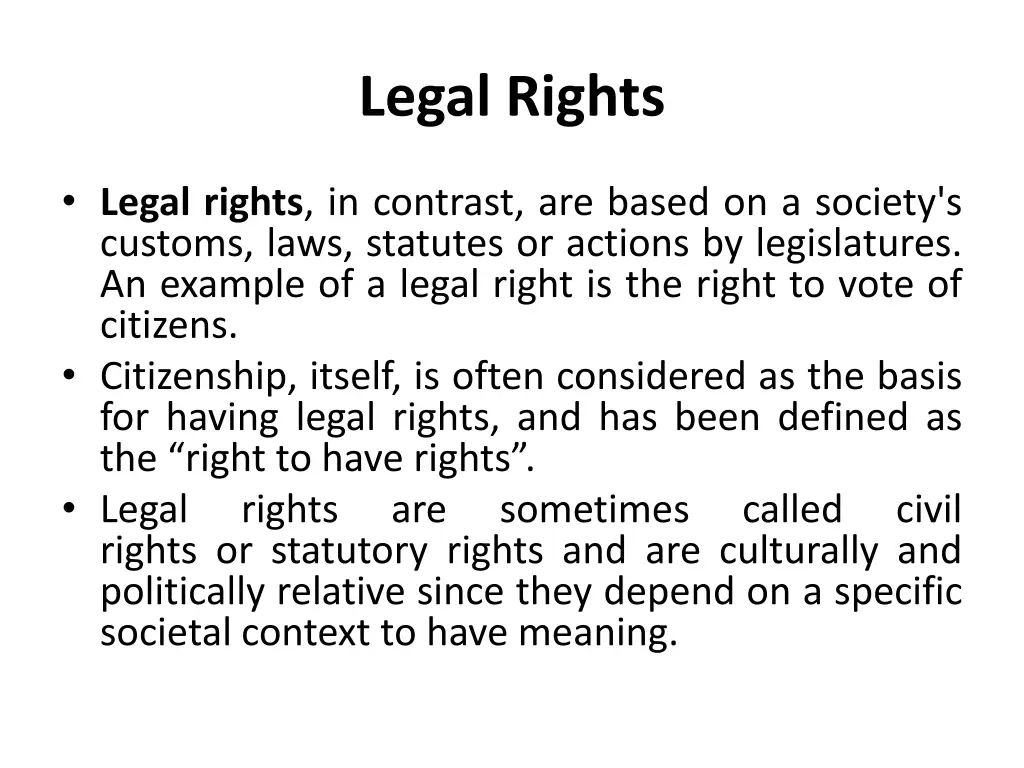 legal rights