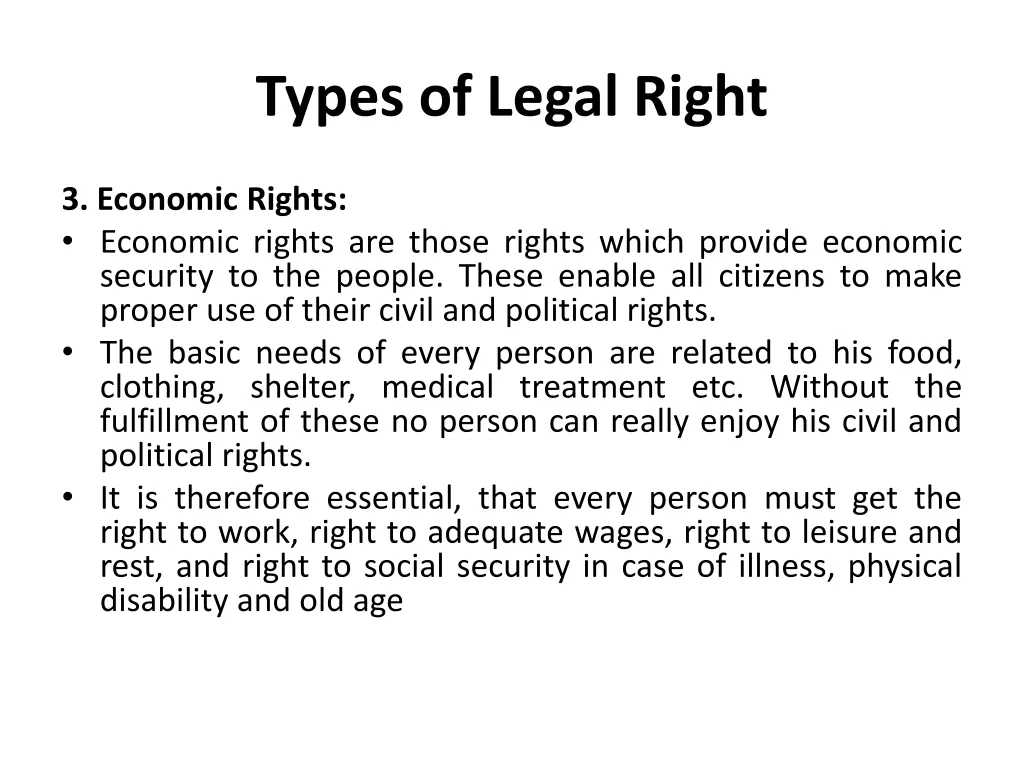 types of legal right 2