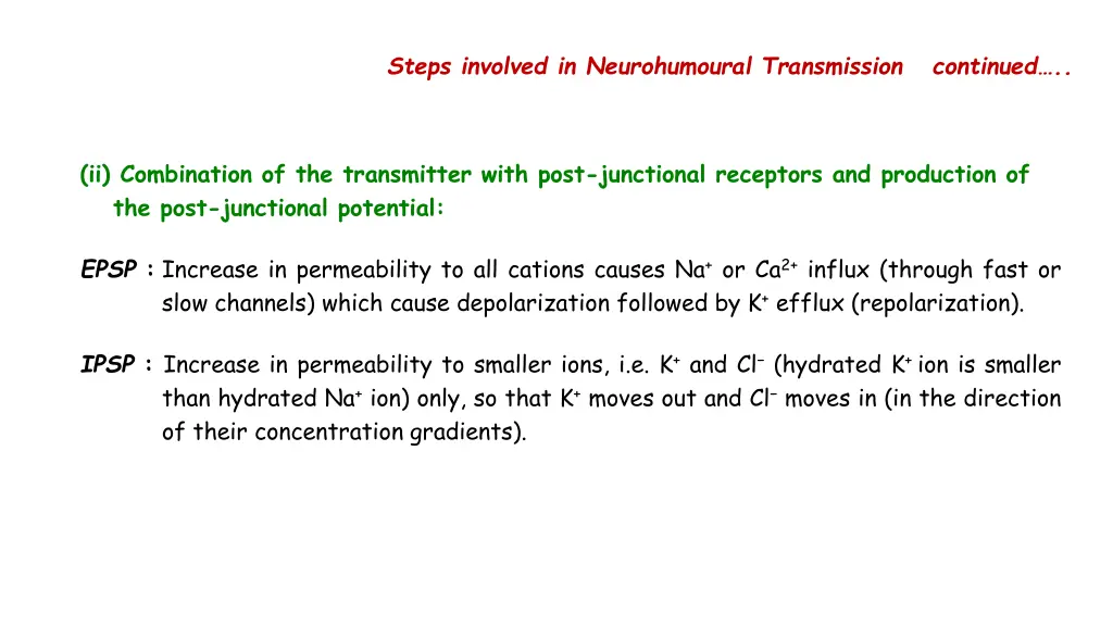 steps involved in neurohumoural transmission 3