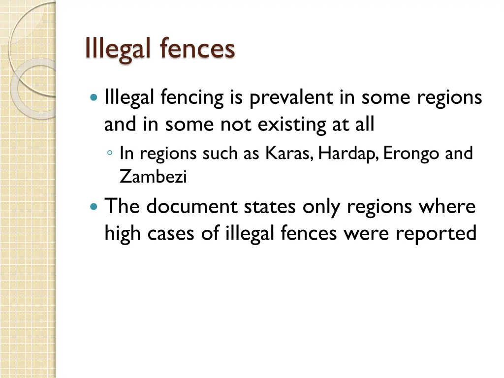 illegal fences