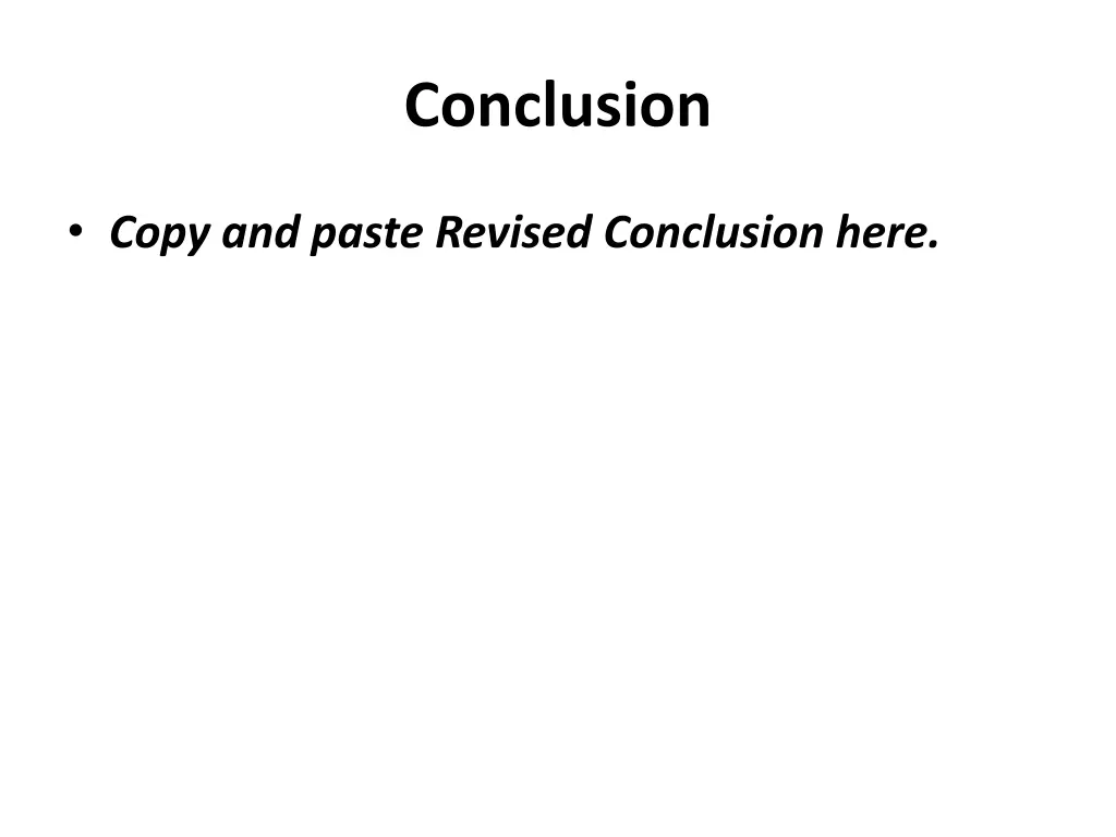 conclusion