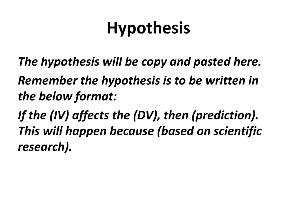 hypothesis