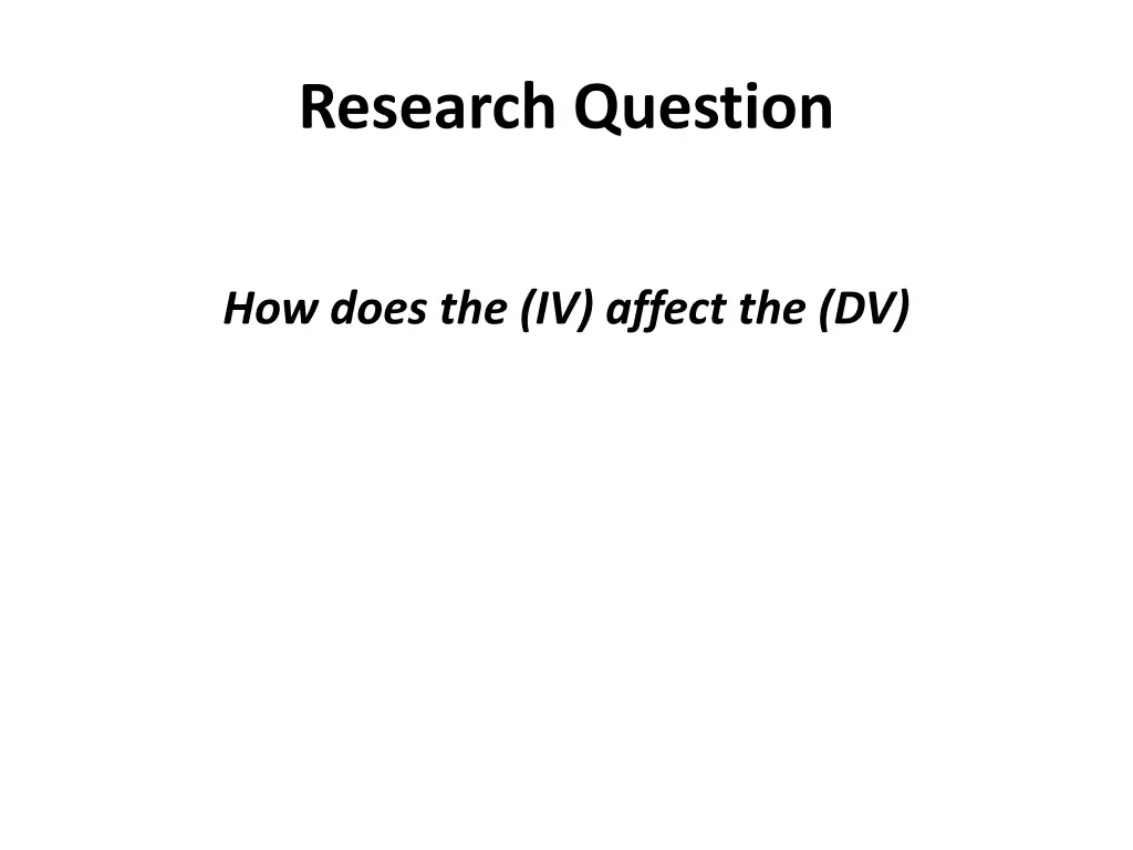 research question