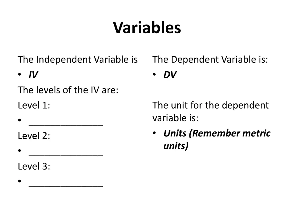 variables