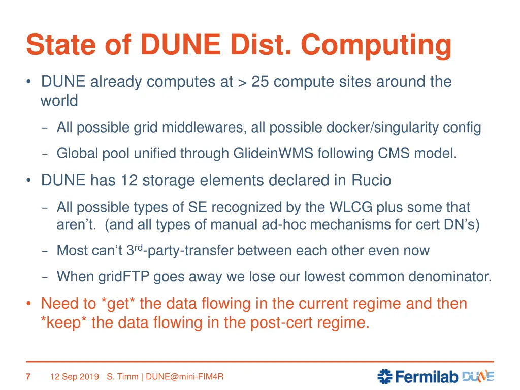 state of dune dist computing