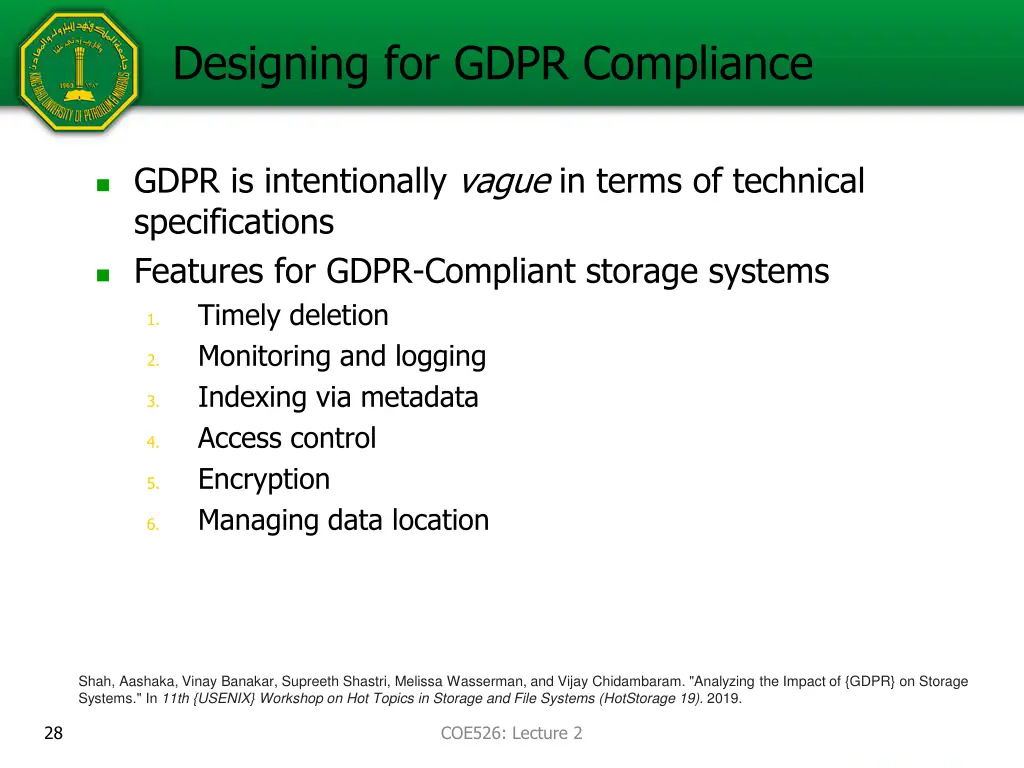 designing for gdpr compliance