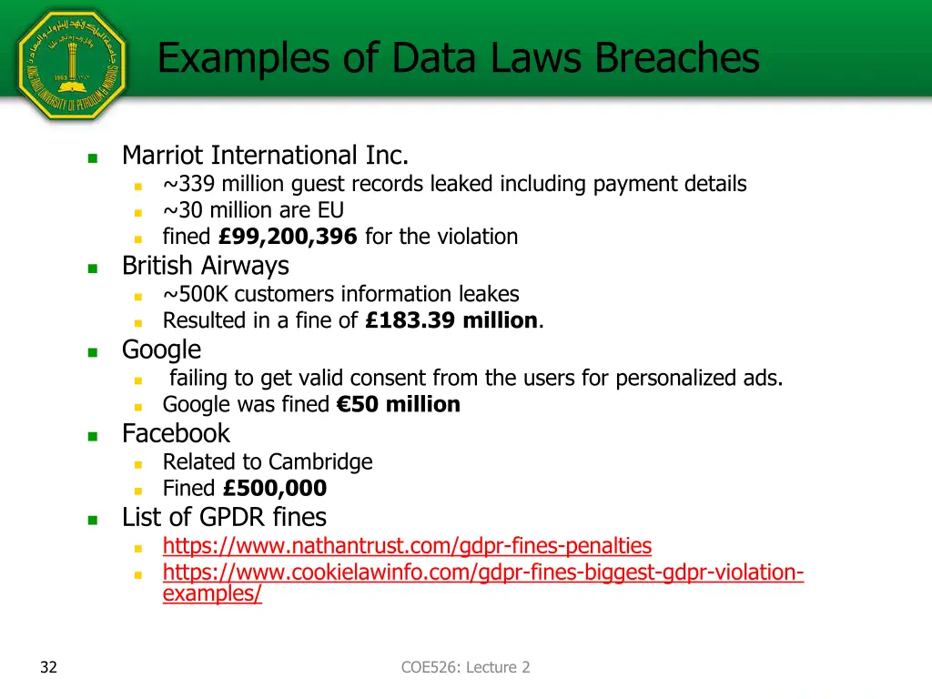 examples of data laws breaches