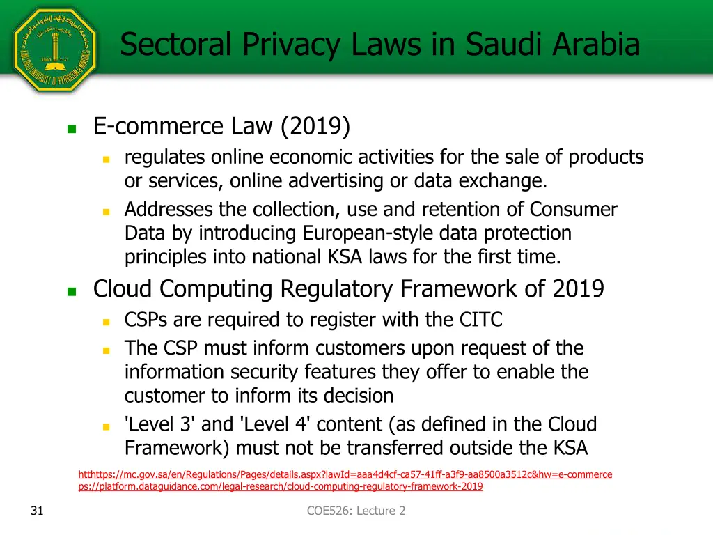 sectoral privacy laws in saudi arabia 2