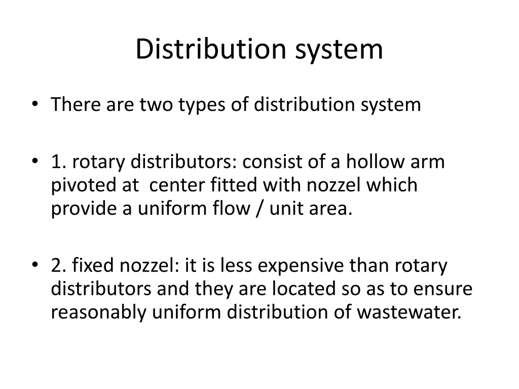 distribution system