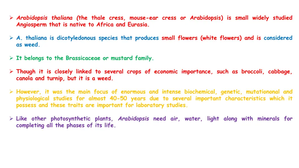 arabidopsis thaliana the thale cress mouse