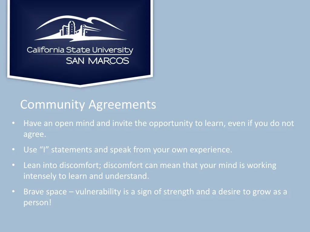 community agreements 1