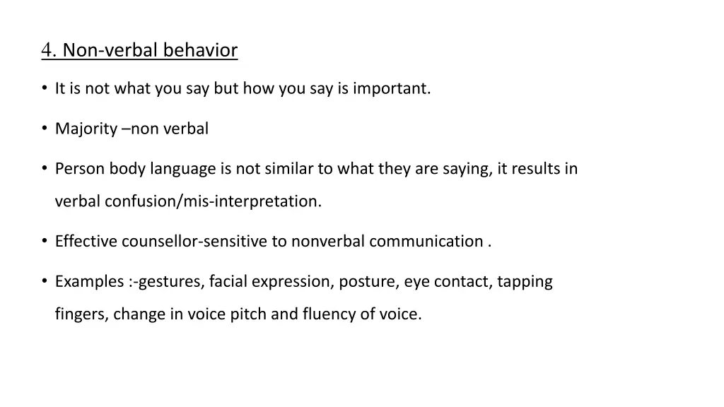 4 non verbal behavior