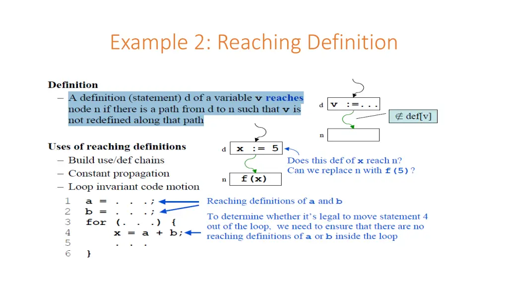 example 2 reaching definition