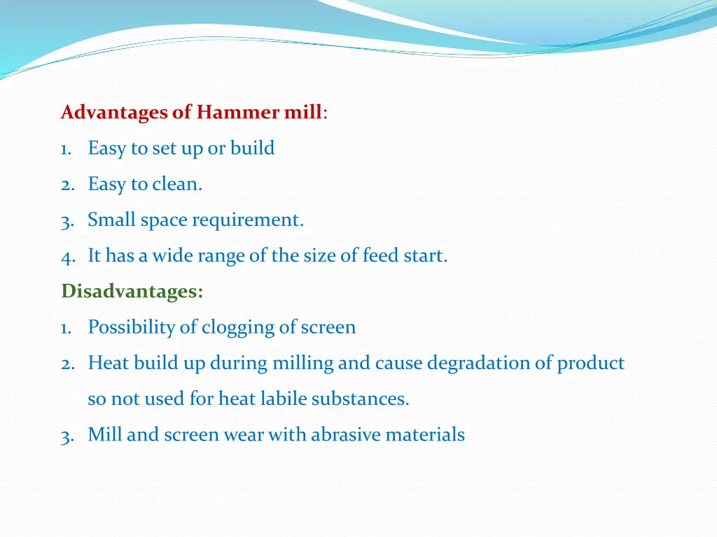 advantages of hammer mill