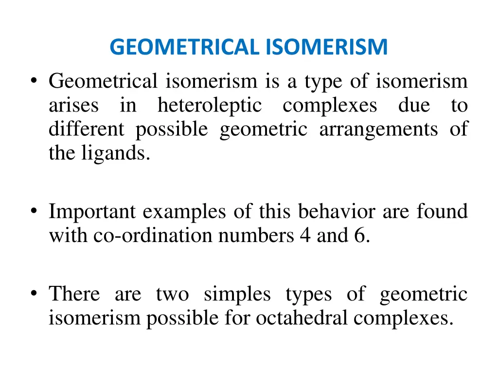 geometrical isomerism geometrical isomerism