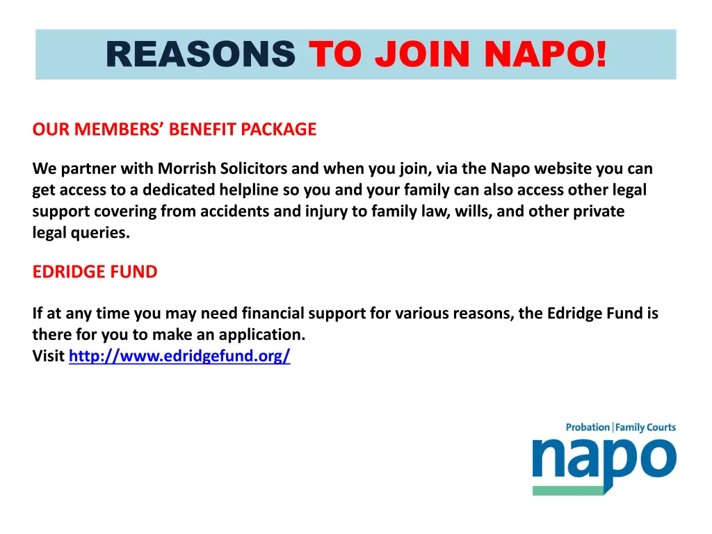 reasons to join napo 1