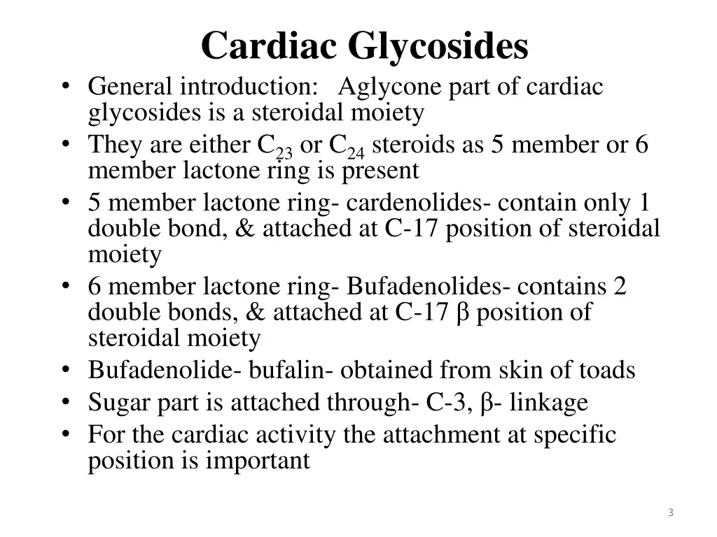 cardiac glycosides general introduction aglycone