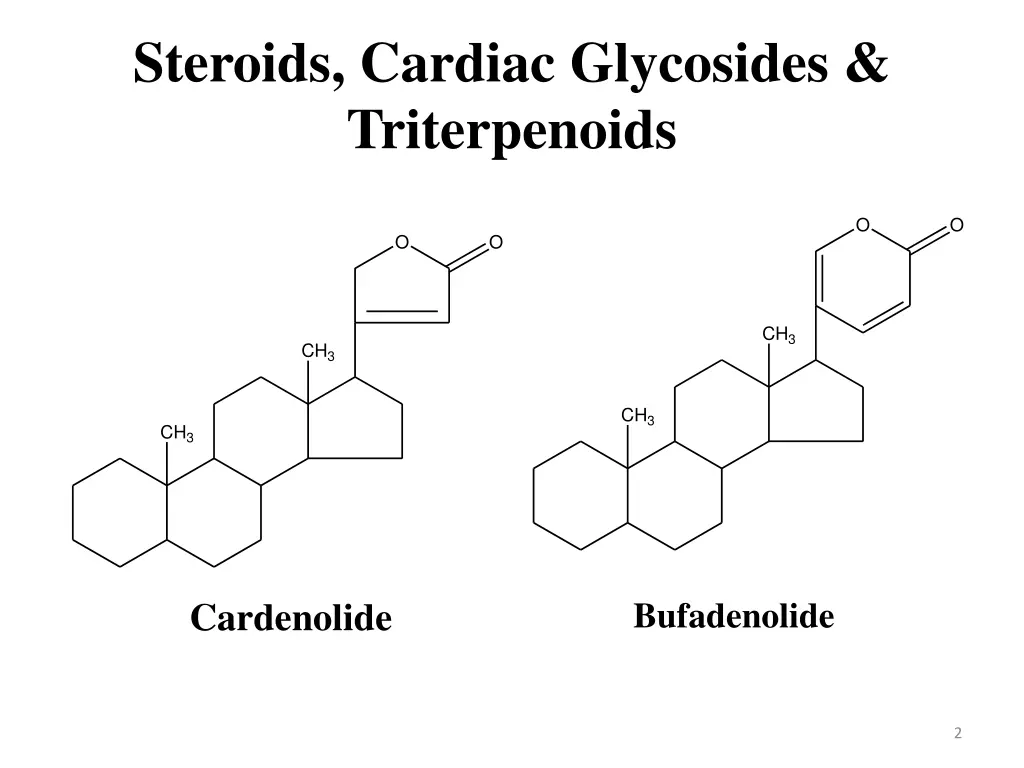 steroids cardiac glycosides triterpenoids