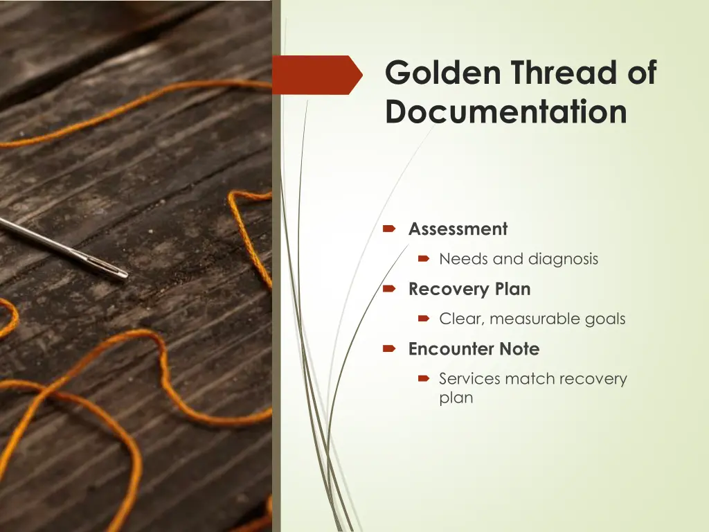 golden thread of documentation