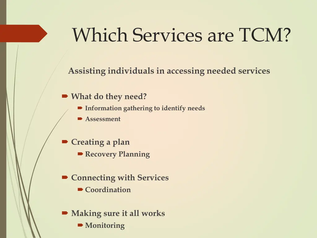 which services are tcm