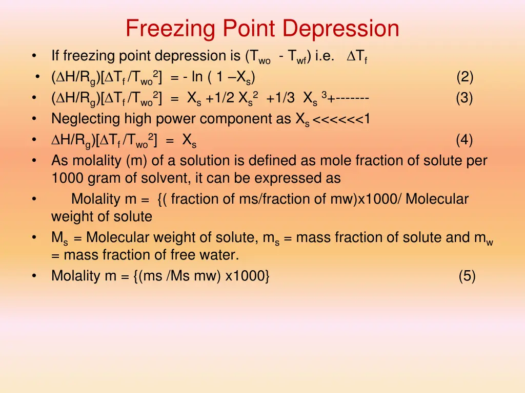 freezing point depression if freezing point