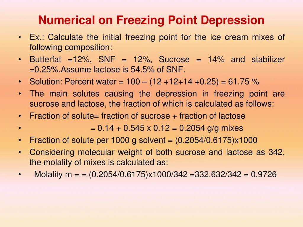 numerical on freezing point depression