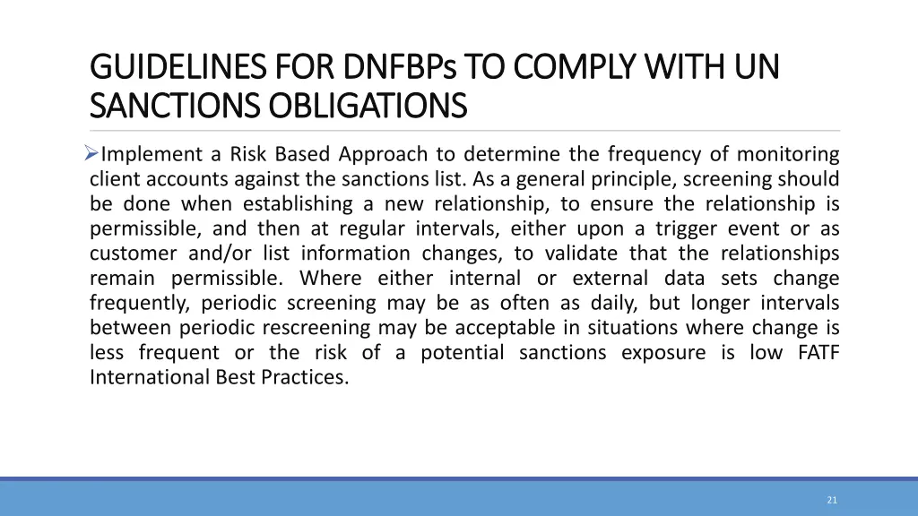 guidelines for dnfbps to comply with 5