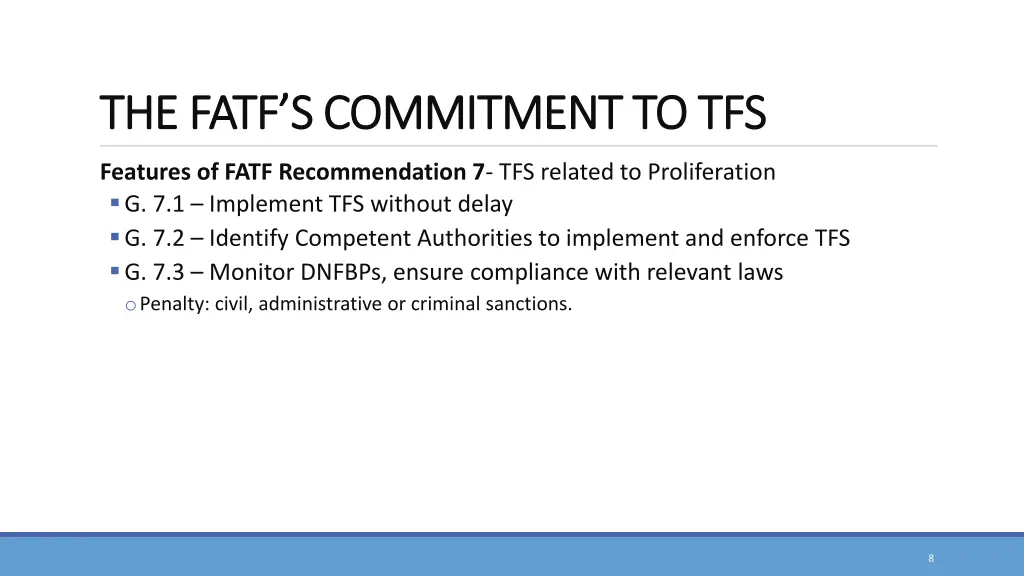 the fatf s commitment to tfs the fatf 1