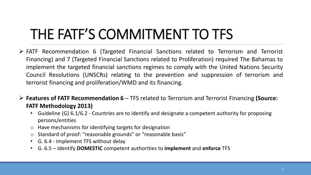 the fatf s commitment to tfs the fatf