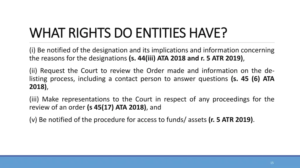 what rights do entities have what rights