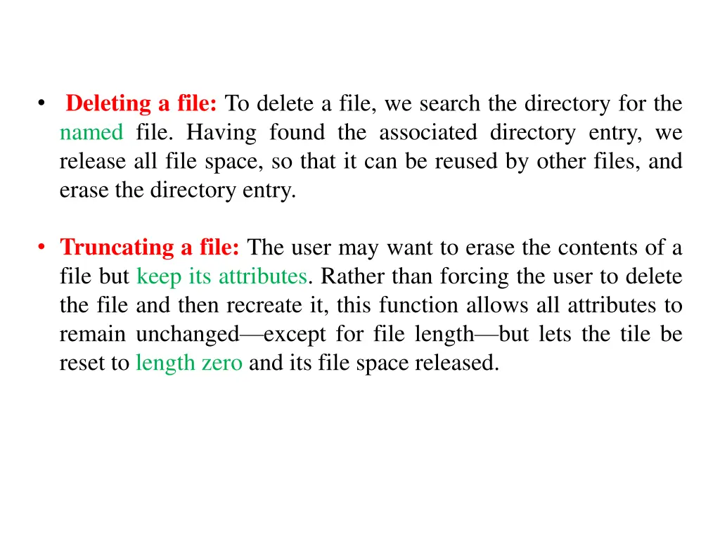 deleting a file to delete a file we search