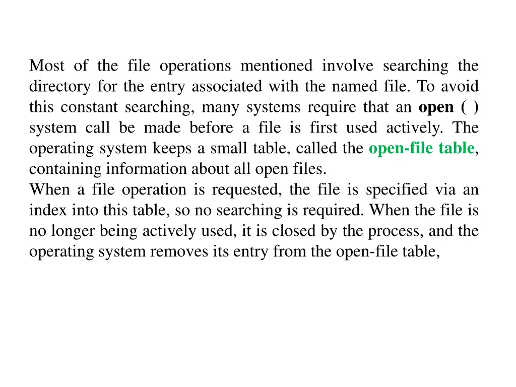 most of the file operations mentioned involve