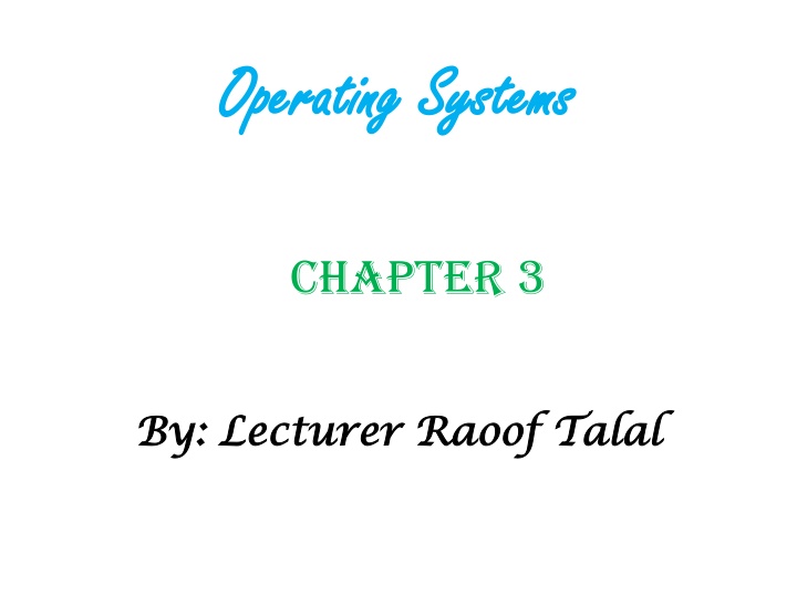 operating systems operating systems