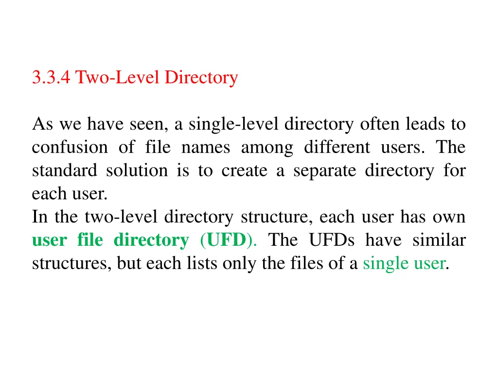 3 3 4 two level directory